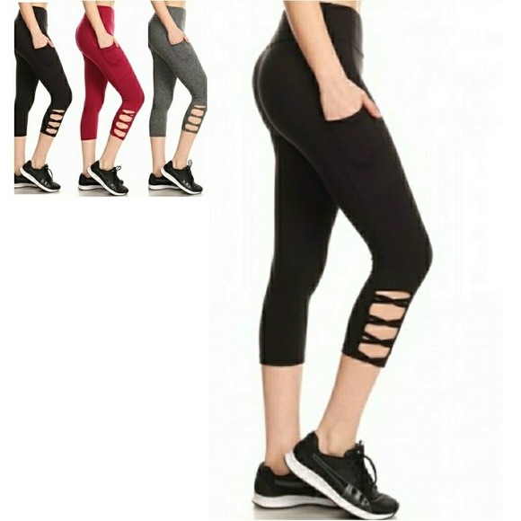 Pants - NWT-SOFT POLY BRUSHED CAPRIS w/SIDE POCKET